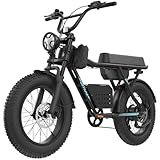 Gotrax R7 Electric Bike for Adults, 750W Motor, 25mph, Max 45-Mile Range, 20" Fat Tire, UL Certified, 48V Removable Battery, Oversized Padded Seat, Basket&Frame Bag, Easy Assembly for City&All-Terrain