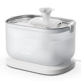 PETLIBRO Cat Water Fountain Stainless Steel Tray, Wireless Pump Cat Fountain, Ultra Quiet Pet Water Fountain, 2.5L Automatic Water Dispenser for Cats, Dual Flow Cat Water Dispenser Easy to Clean