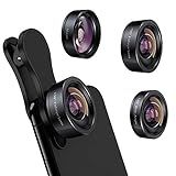 KEYWING 3in1 Phone Camera Lens Kit Fisheye+Wide Angle+Macro Lens for iPhone