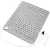 Deepsoon Heating Pad,Electric Heating Pads for Back,Neck,Abdomen,Moist Heating Pad for Shoulder,Knee,Arms,Legs,Dry/Moist Heat & Auto Shut Off,Christmas Gifts for Men and Women,Light Gray,24x20 Inch