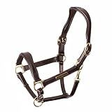 Shires Velociti Rapida Padded Leather Halter - FreedomFit Crown Havana/Full