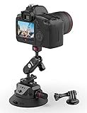 Ulanzi SC-02 Heavy-Duty Suction Cup Mount for Camera/Accessory (4.5"), Pump-actived Vacuum Camera Suction Cup Mount for Action Cameras w Quick Release NATO Magic Arm Car Boat Windshield Window Mount