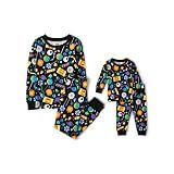 The Children's Place,Unisex Baby,and Kids, Sibling Matching, Holiday Pajama Sets, Cotton,Allover Halloween Candy,6