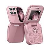 i17 PRO Mini Flip Mobile Phone,Foldable Cell Phone with FM Radio Magic Voice Blacklist Speed Dial Vibration,2 SIM Card Small Display Foldable Cell Phone,Easy to Use,Gift for Father's Day/Mother's Day