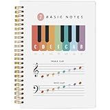 Ecezatik Piano Notebook, Music Notebook Journal for Music Students Lovers Songwriters Composers Musicians Teachers, Music Writing Notebook, Piano Music Theory Spiral Notebook 5.5x8.3 Inches