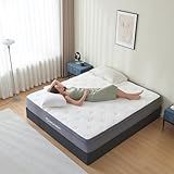 Gojef Full Size Mattress, 12 Inch Hybrid Mattress in a Box with Independent Pocket Spring - Zoned Support, Soft and Comfortable, Pressure Relief, Medium Firmness, CertiPUR-US Certified