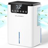 Dehumidifiers for Home,75OZ Water Tank,500 sq ft Quiet Dehumidifier with 2 Modes,Auto Shut Off,12H Timer,7 Color Ambient Light for Bedroom,Bathroom,RV,Basement(2200ML)