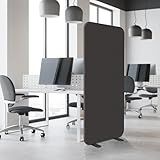 DECOLAB Room Divider Panel, Standing Privacy Partition Dividers for Office, Studio Apartment, Classroom, Home, Restaurant, Scratch Resistance, 29"x65", Iron