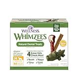 Wellness WHIMZEES Value Box Dog Dental Treats, Natural Chews, Medium Size (44 Count)