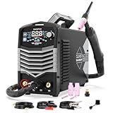 Sunstac 200A TIG Welder with Pulse, 110V/220V Dual Voltage, 3 in 1 DC TIG/Pulse TIG/SPOT TIG/Stick Welding Machine, Digital Screen Display, Over Loading Protection