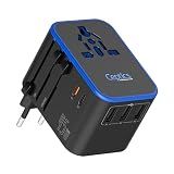 Ceptics 45W Universal Travel Adapter w/ 3 USB-A, 2 USB-C & Universal Input