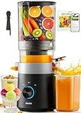 Aeitto 3-in-1 Cold Press Juicer, Makes Juice, Nut Milk & Sorbet, Filter-Free Easy Cleaning, 6.0" Wide Mouth Self-Feeding Hopper, Hands-Free Juicer Machines for Healthy Everyday Living, With Pusher