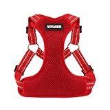 Best Pet Supplies Voyager Adjustable Dog Vest Harness Breathable No Pull Harness for Small, Medium, Large Dogs, Harness for Walking, Jogging, Easy Step-in, Reflective Stripes - Red, M