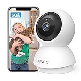 GNCC 2K WiFi Cameras for Home Security, Security Camera Indoor, Baby/Pet Camera with Phone App, 2.4/5GHz, Motion Detector, Night Vision, 2-Way Audio, SD/Cloud Storage, Works with Alexa & Google Home