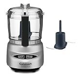 Cuisinart Mini-Prep Plus Food Processor, 24-Ounce Mini Food Processor to Chop Herbs, Vegetables, and Hard Cheese, 24-Ounce Work Bowl, Reversible Stainless Steel Blade, DLC-2ABC, Brushed Chrome/Nickel