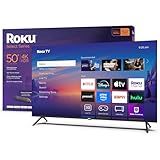 Roku Smart TV 2025 – 50-Inch Select Series, 4K HDR TV – RokuTV with Enhanced Voice Remote – Flat Screen LED Television with Wi-Fi for Streaming Live Local News, Sports, Family Entertainment