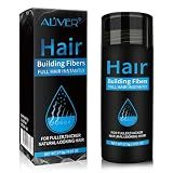 Aliver Hair Fibers for Thinning Hair - Black - 27.5Gr,Undetectable Natural Formula, Thicker Fuller Hair in 15 Seconds, Conceals Hair Loss, Look Younger, for Men & Women Patchy Bald Spot,Crown