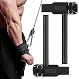 MANUEKLEAR Non-Slip Wrist Straps for Weightlifting Deadlifting, Gym Lifting Straps with D Rings for Cable Machine Workout, 10mm Neoprene Padded Weight lifting Wrist Wraps for Men Women (Black, M (6.3-7.5inch))