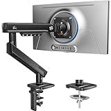 HUANUO FlowLift™ Pro Monitor Arm for 13–32" Screens, MechaSpring Monitor Mount, Fully-Adjustable Monitor Stand with Tilt/Swivel/Rotation, Tool-Free VESA Mount, C-Clamp/Grommet Base, Max Load 19.8 lbs