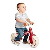 Radio Flyer Steady Start Balance Bike, Red, for Kids Ages 1-3, Pedal Free for Quick Learning, Wide Front and Dual Rear Tires, Tool-Free Adjustable Seat, Quiet Ride Wheels, Kid & Toddler Balance Bikes