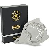 Cocktail Strainer for Drinks | Stainless Steel Bar tools | Ergonomic Hawthorne Strainer for Cocktail Shaker with High-Dense Spring | Silver Bar Strainers | Wizardtender