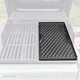 Grill Griddle for Weber Spirit 200 Series, 17.5" Porcelain-Enameled Cast Iron Reversible Grill Plate for Weber Spirit E210 E220 S210 S220 & Spirit II E210 E220, Nonstick Flat Top BBQ Griddle Pan