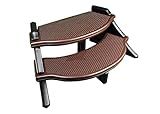 Confer Plastics The Edge Spa Step, 40-Inch Wide Hot Tub Stairs, Multipurpose Indoor/Outdoor Step Stool with Oversized Treads and 2-Tone Design, Espresso