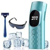 Laser Hair Removal Device Ice Cooling Painless Manual & Auto Modes-Blue