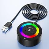 USB Fingerprint Reader for Windows 10/11/12 ONLY, RGB Light Up Windows Hello Fingerprint Scanner with 4.9FT Extension Cable,Match-in-Sensor Security, Plug and Play for Laptop/PC(Not for Mac/Linux)