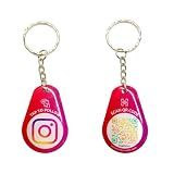 NUUBIZ Social Media NFC Keychain with QR Code for Instagram (1 PCS)