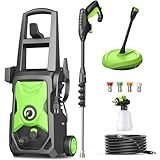Power Pressure Cleaner for Effortless Cleaning with Surface Cleaner & 4 Nozzles & Detachable Foam Cannon for Easy Use, Home/Driveway/Car Wash/Patio/Fence/Garden