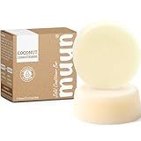 Muun Coconut Conditioner Bar (Pack of 2) - Rich Nourishing & Volumizing - Hair Moisturizing & Strengthening Solid Soap Bar, Plastic-Free, Silicone & Sulfate Free - For Damaged & Oily Hair.