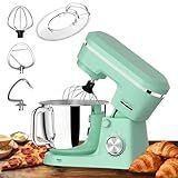 Electric Stand Mixer with 6.5 Quart Bowl, Household Food Mixer 10+p Speeds 660W, Kitchen Tilt-Head Bread Dough and Cake Mixers with Dough Hook, Whisk, Beater, Splash Guard and Egg Separator (Blue 2)