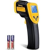 Etekcity Infrared Thermometer Laser Temperature Gun 774, Meat Food Candy Oven Thermometer for Griddle Accessories, Heat Gun for Cooking Refrigerator Tools, Adjustable Emissivity & Max Measure, Yellow