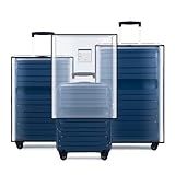 3 Pieces Thicken Clear Luggage Cover Protector with Tag Pocket, 20" 24" 28" PVC Luggage Covers for Suitcase Waterproof Dustproof Anti-scratch Travel Suitcase Covers Case for Wheeled Luggage