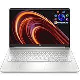 HP Ultra Slim Laptop for Students and Business | 1 Year Office 365 | 1.1TB Storage (1TB Cloud and 64GB Hard Drive) | Intel Quad-Core, 8GB RAM | Windows 11 Home w/o Earbuds