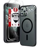 LeYi for iPhone-11-Pro Case with Screen Protector X2 + Camera Cover X2:[ MagSafe Compatible] Magnetic iPhone 11procase Military-Grade Protective Slim Cases for iPhone 11Pro i Phone 11 Pro,Matte Black