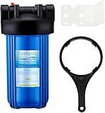 Geekpure 10-Inch Whole House Big Water Filter Housing-Fit for 4.5"x10"Filters -Blue-1 Inch Plastic Port