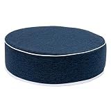 AbunHeri Round Floor Cushions - 20" x 6" Indoor-Outdoor Flexible Seating for Home Decor, Picnics, Yoga Studios & Meditation Spaces Modern Foam-Filled Meditation Cushion (1, Navy Blue, 20x20x6 Inches)