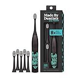 Made by Dentists Sonic X Electric Toothbrush – Rechargeable Kids Sonic Toothbrush, 8X Plaque Removal, 2 Speed Modes, 2-Minute Timer 6 Brush Heads Included, Tweens Ages 7+, Good Vibes Only Edition