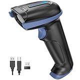Tera 1D 2D QR Barcode Scanner Wireless and Wired with Battery Level Indicator Digital Printed Bar Code Reader Cordless Handheld Barcode Scanner Compact Plug and Play Model D5100