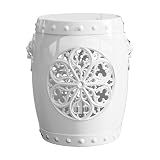 PatioZen 3-in-1 Drum Indoor/Outdoor Garden Stool, White
