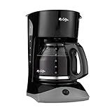 Mr. Coffee Black Coffee Maker, 12 Cups, with Auto Pause and Glass Carafe, Perfect for Home and Office Use