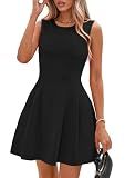PRETTYGARDEN Summer A Line Dresses for Women Elegant Classy, Black,XS