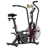 Exercise Bike, Wenoker Air Bike Stationary Bike for Home, Air Resistance Bluetooth Fan Bike Assault Bike with Dual Action Handlebars, APP Connection Customizable Monitor