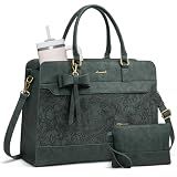 LOVEVOOK Laptop Tote Bag for Women,Leather Work Bag, Waterproof Business Teacher Bag,Large Computer Handbag Purse Briefcase,Office Gifts for Women