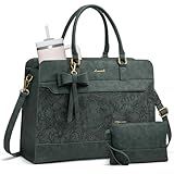 LOVEVOOK Laptop Tote Bag for Women,Leather Work Bag, Waterproof Business Teacher Bag,Large Computer Handbag Purse Briefcase,Office Gifts for Women