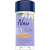 Nair Glide On Hair Removal Cream, Arm, Leg, and Bikini Hair Remover, Depilatory Cream, 3.3 Oz Stick