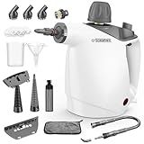 Handheld Steam Cleaner, Steam Cleaner with 16 PCS Accessory & Safety Lock, Large Capacity Natural Surface Steam for Cleaning, Multipurpose Steam Cleaner for Home, Car, Bathroom, Grease(White)