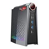 ACEMAGICIAN S3A Mini PC, Ryzen 7 5700U(up to 4.3Ghz), 16GB DDR4 512GB SSD Mini Desktop Computer, Mini Computers [WiFi6/BT5.2] [4K UHD/RGB Lights/3 Adjustable Mode] Light Gaming PC